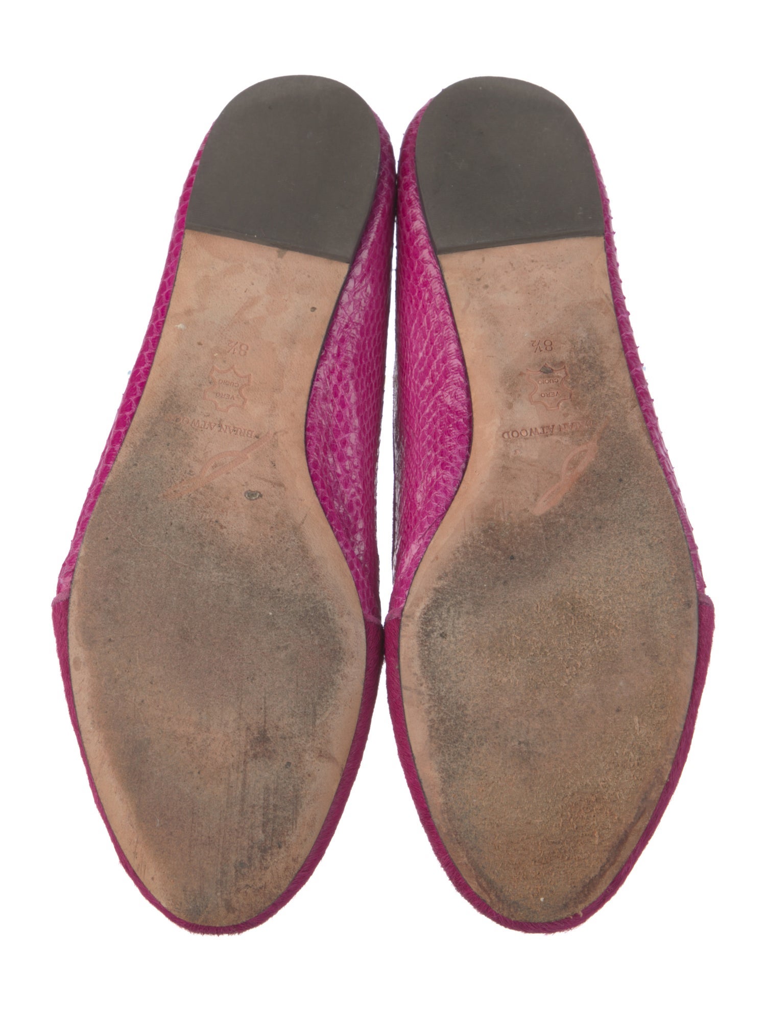 Brian Atwood Embossed Leather Animal Print Loafers